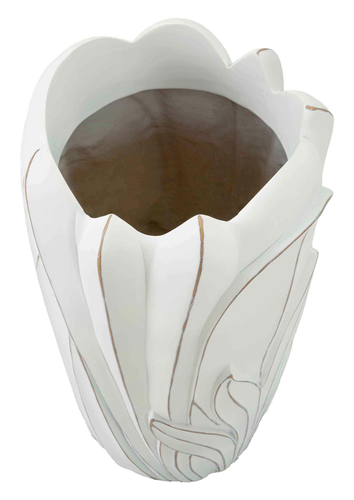 Vase Gardy Weiß B: 29 Cm - Weiß, Basics, Kunststoff (29/48/29cm)