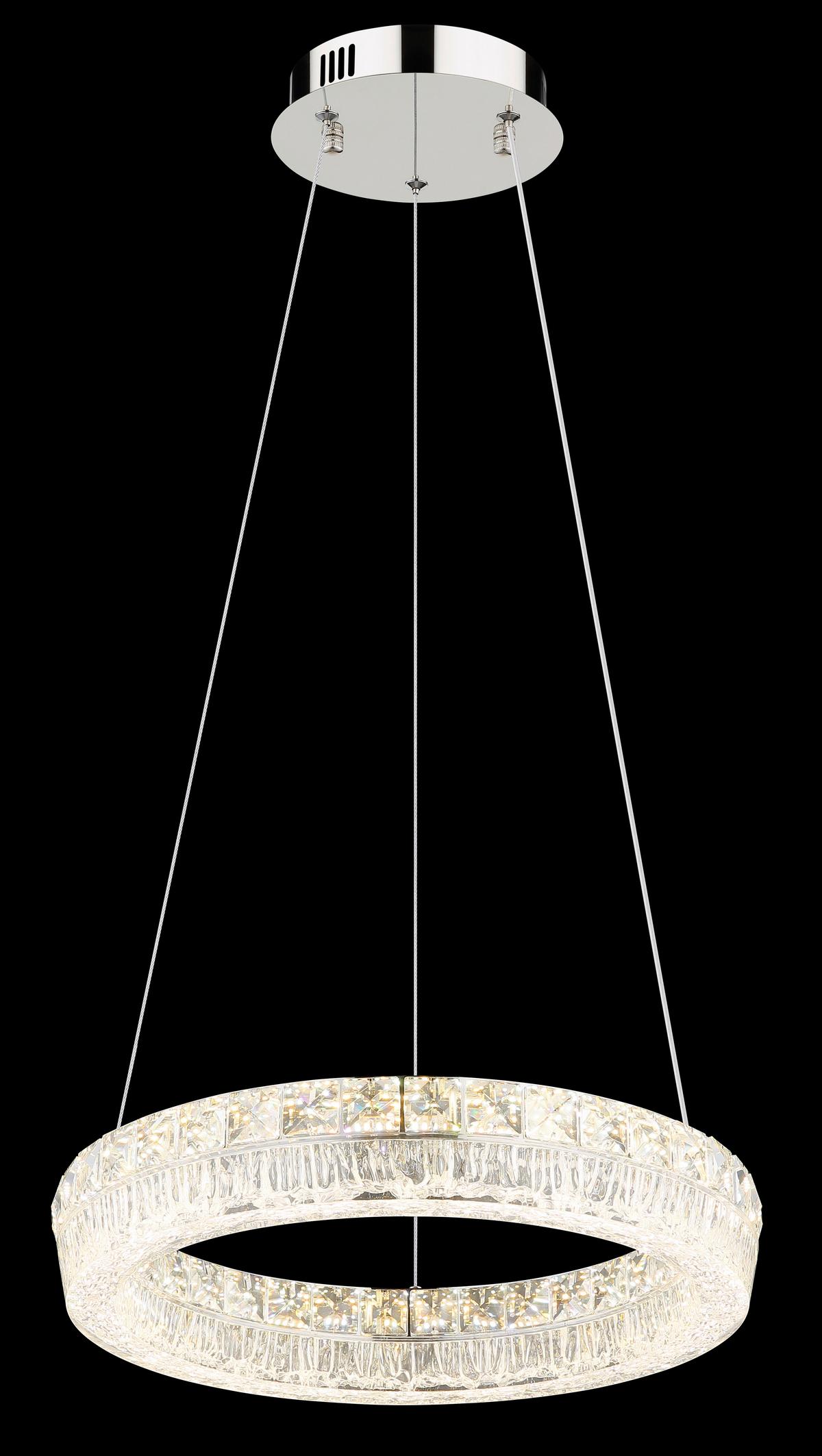 ZÁVESNÉ LED SVIETIDLO LAUREL - priehľadné/číra, Konventionell, kov/plast (40/120cm) - Globo