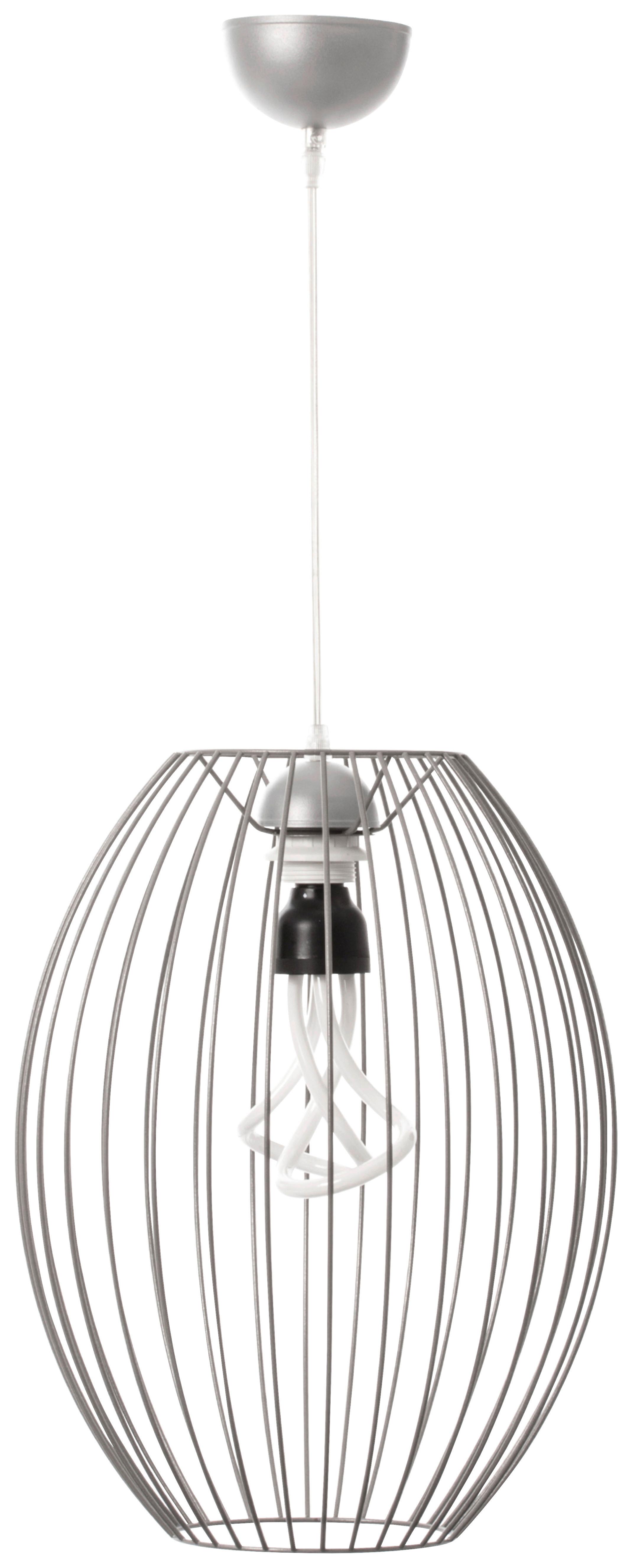 Hängeleuchte Olivia Silber B: 32 cm - Silberfarben, Basics, Metall (32/32/41cm) - Kayoom