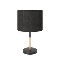 Tischleuchte Alesha Schwarz / Gold - Goldfarben/Schwarz, Basics, Textil/Metall (26/43/26cm) - Playboy