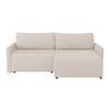 Ecksofa Mit Schlaffunktion Sonos, Ecru 228x146 Cm - Ecru/Schwarz, MODERN, Textil (228/146cm)