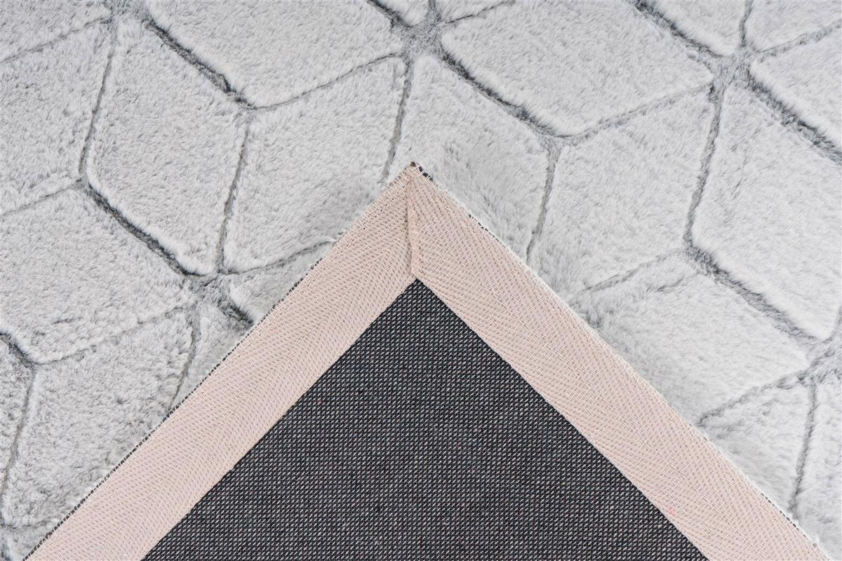 Teppich Anthrazit, Weiß Vivica 125, Bxl: 160x230 Cm - Anthrazit/Weiß, KONVENTIONELL, Textil (160/230cm)