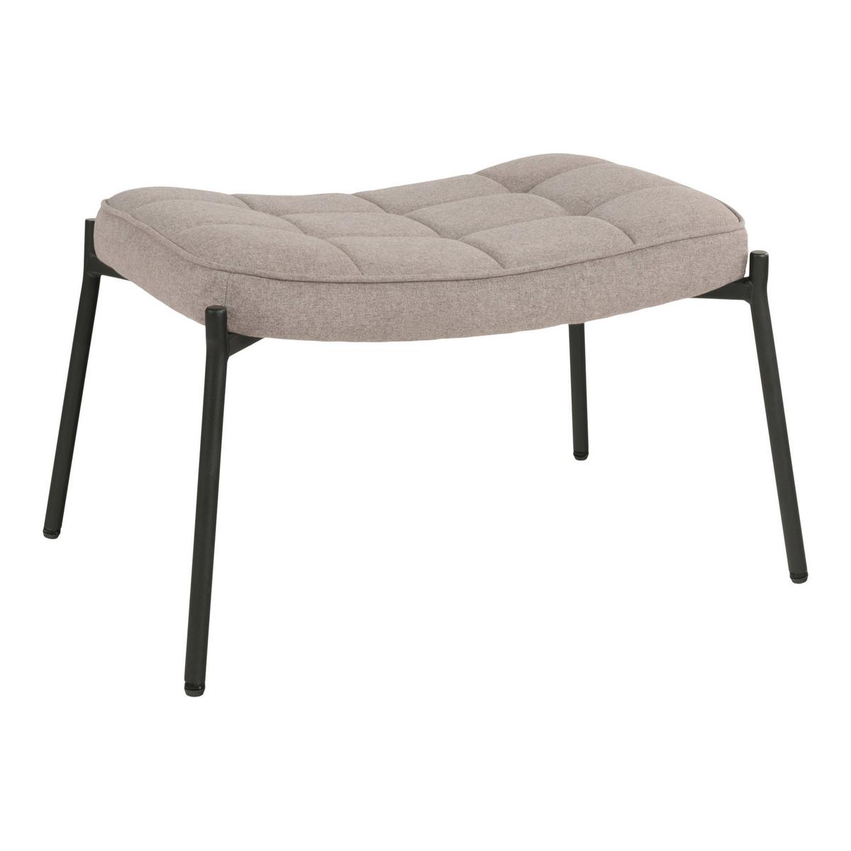 Hocker Glasgow Hellgrau, B/h/t: 63x39x42,5cm - Hellgrau, Basics, Textil (63/39/42,5cm)