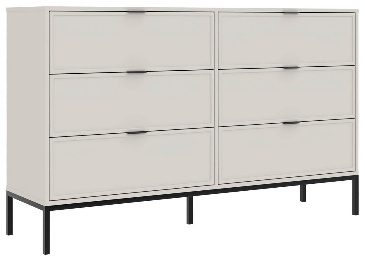 Kommode Deco Schwarz/Kaschmir B: 150cm - Kaschmir/Schwarz, Design, Holzwerkstoff/Metall (150/92/40cm) - MID.YOU