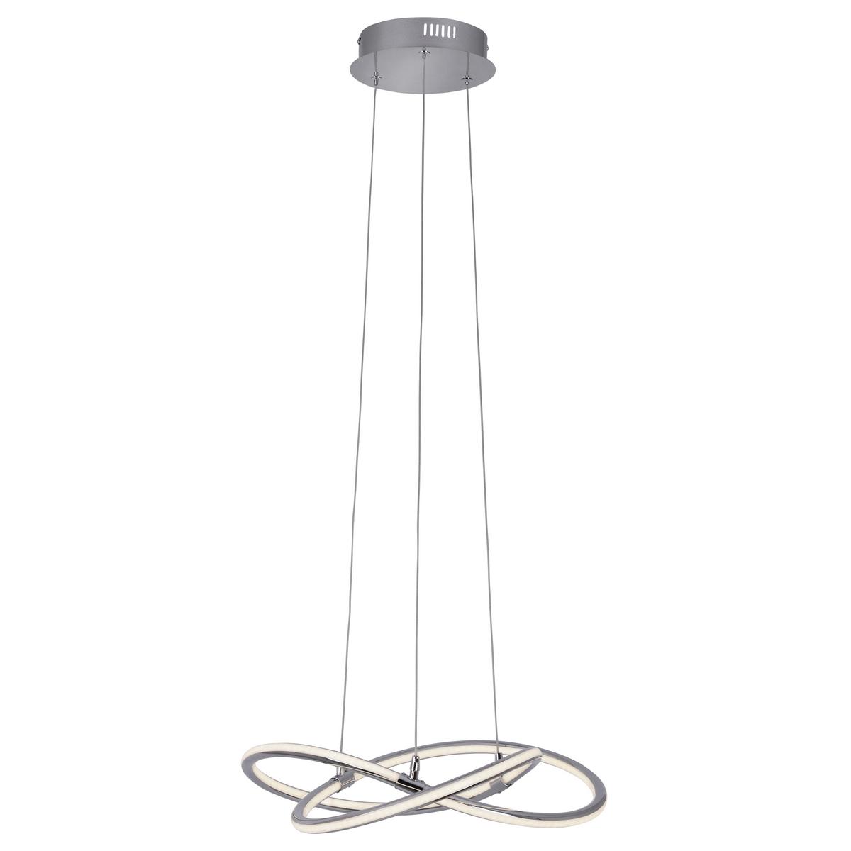 Led-hängeleuchte Odrive H: 120 Cm Dimmbar - Chromfarben, Design, Kunststoff/Metall (45/120cm) - Näve