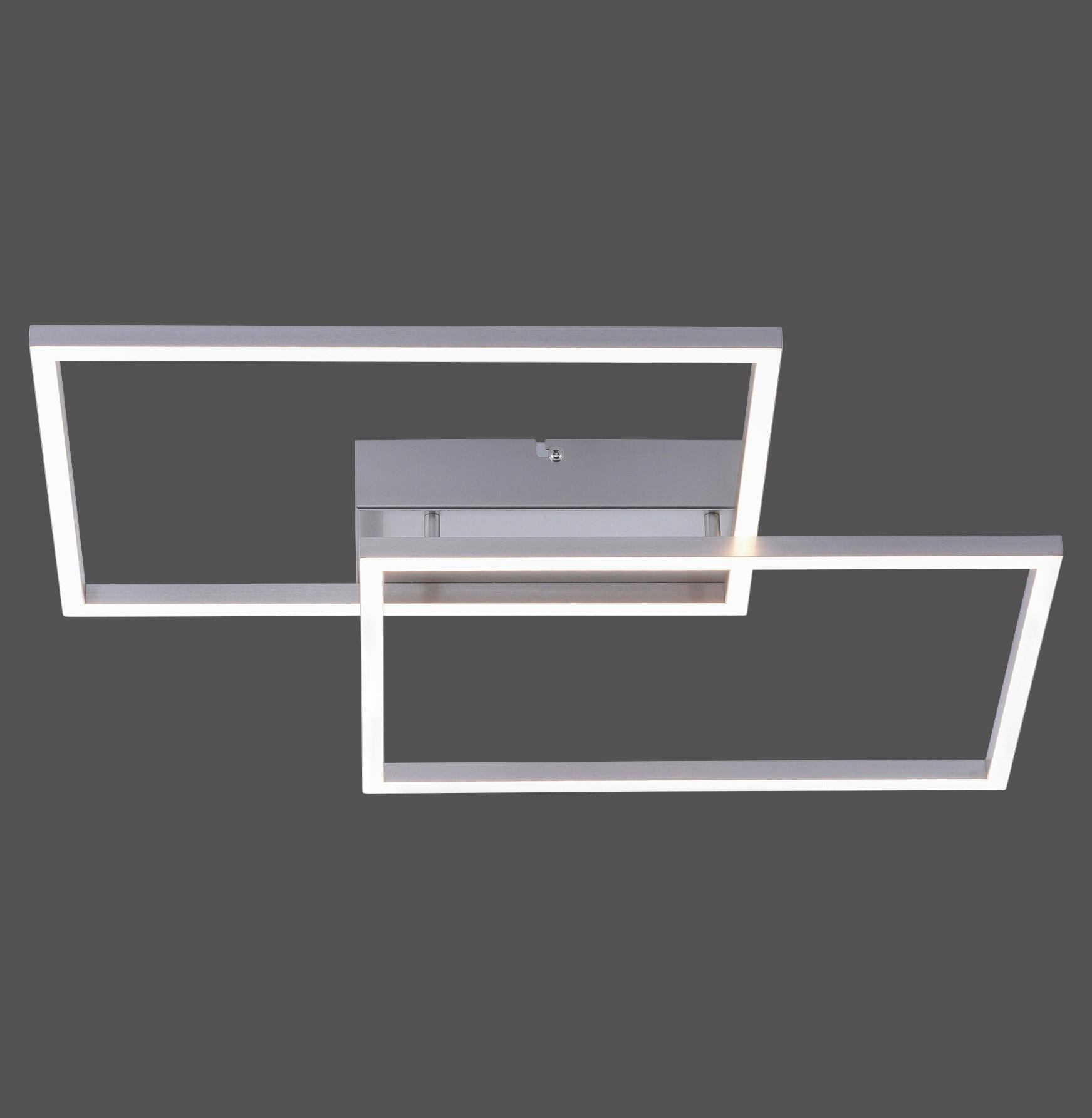 Led-deckenleuchten Iven L: 75,5 Cm Dimmbar Mit - Chromfarben/Alufarben, Design, Kunststoff/Metall (75,5/56,2/7cm)