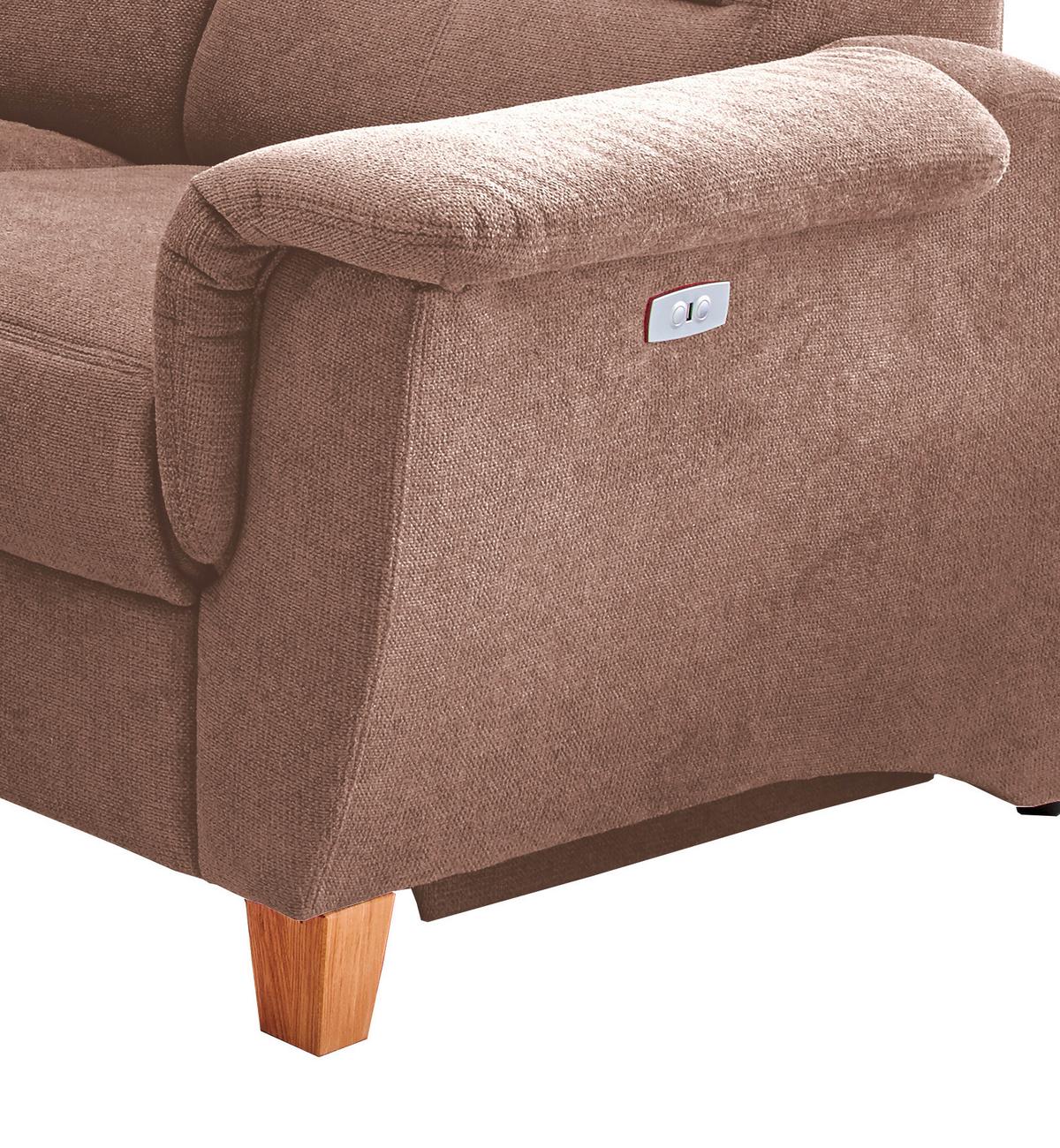Ecksofa Parole Hellbraun S:238/241 cm - Wildeiche/Hellbraun, KONVENTIONELL, Textil (238/241cm) - Livetastic