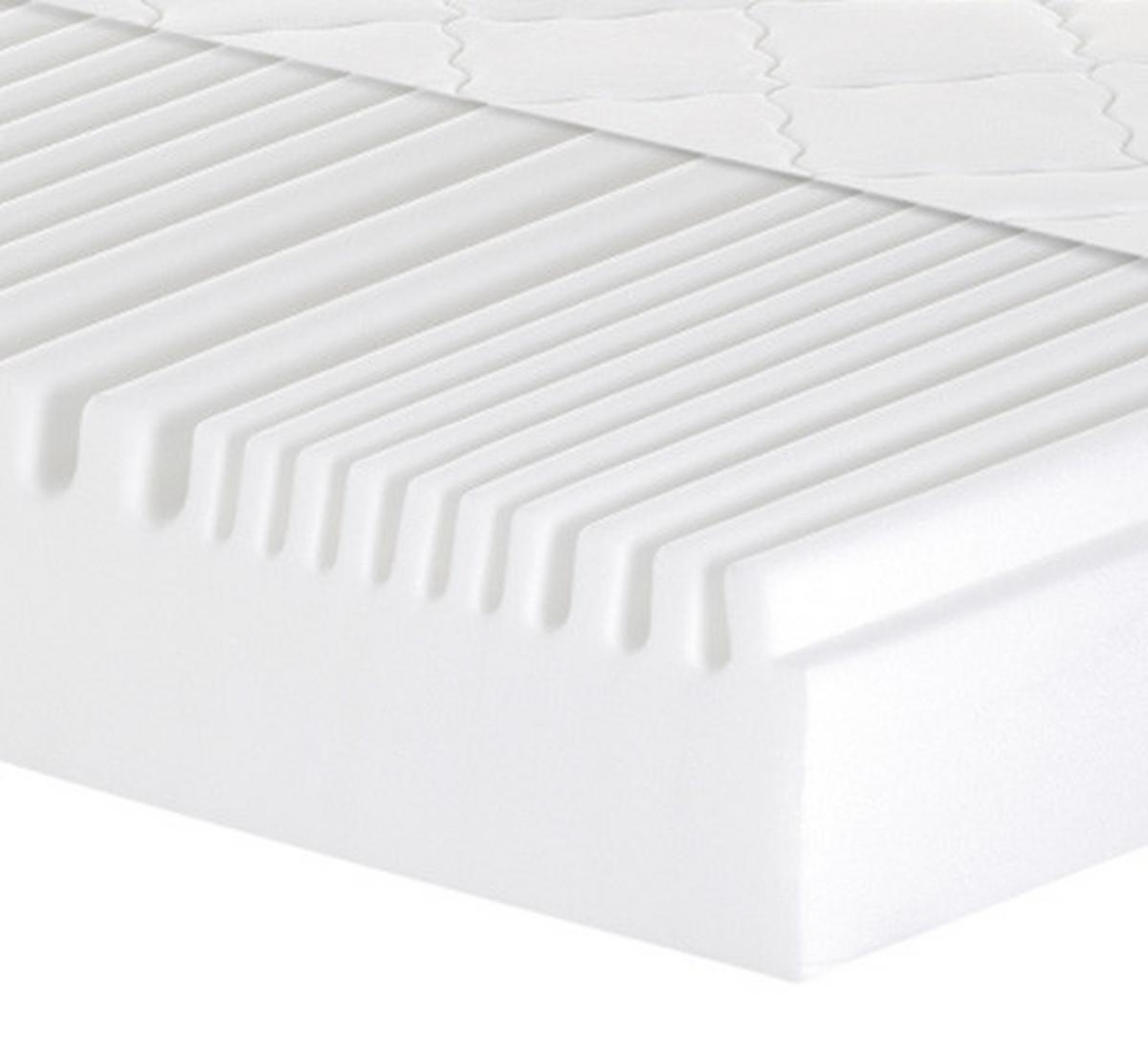 Viscomatratze Boxlike Wave 100x200 cm H2/H3 H: 30 cm - Weiß, Basics, Textil (100/200cm) - MID.YOU