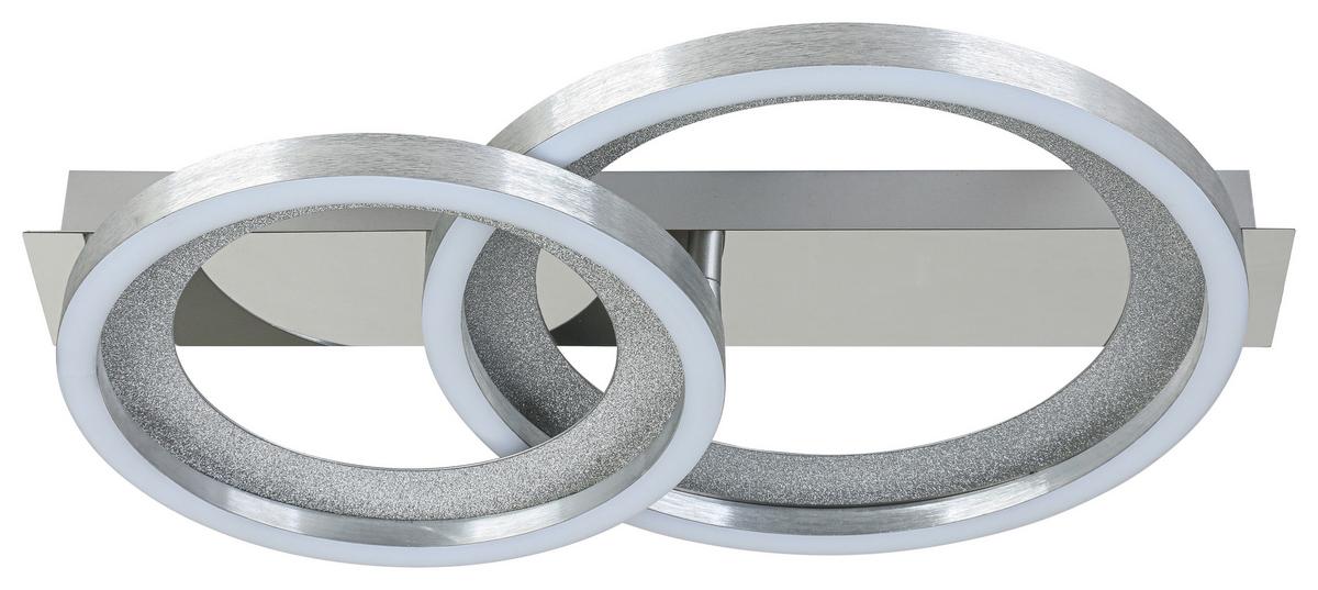 LED-DECKENLEUCHTE CALOGERO - Chromfarben/Silberfarben, Basics, Kunststoff/Metall (46/30,4/8cm) - Luca Bessoni