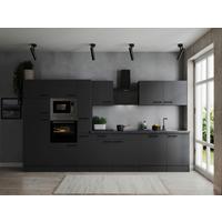 Küchenblock Oliver Dunkelgrau B: 370 Cm - Dunkelgrau/Grau, Design, Holzwerkstoff (370cm) - Respekta