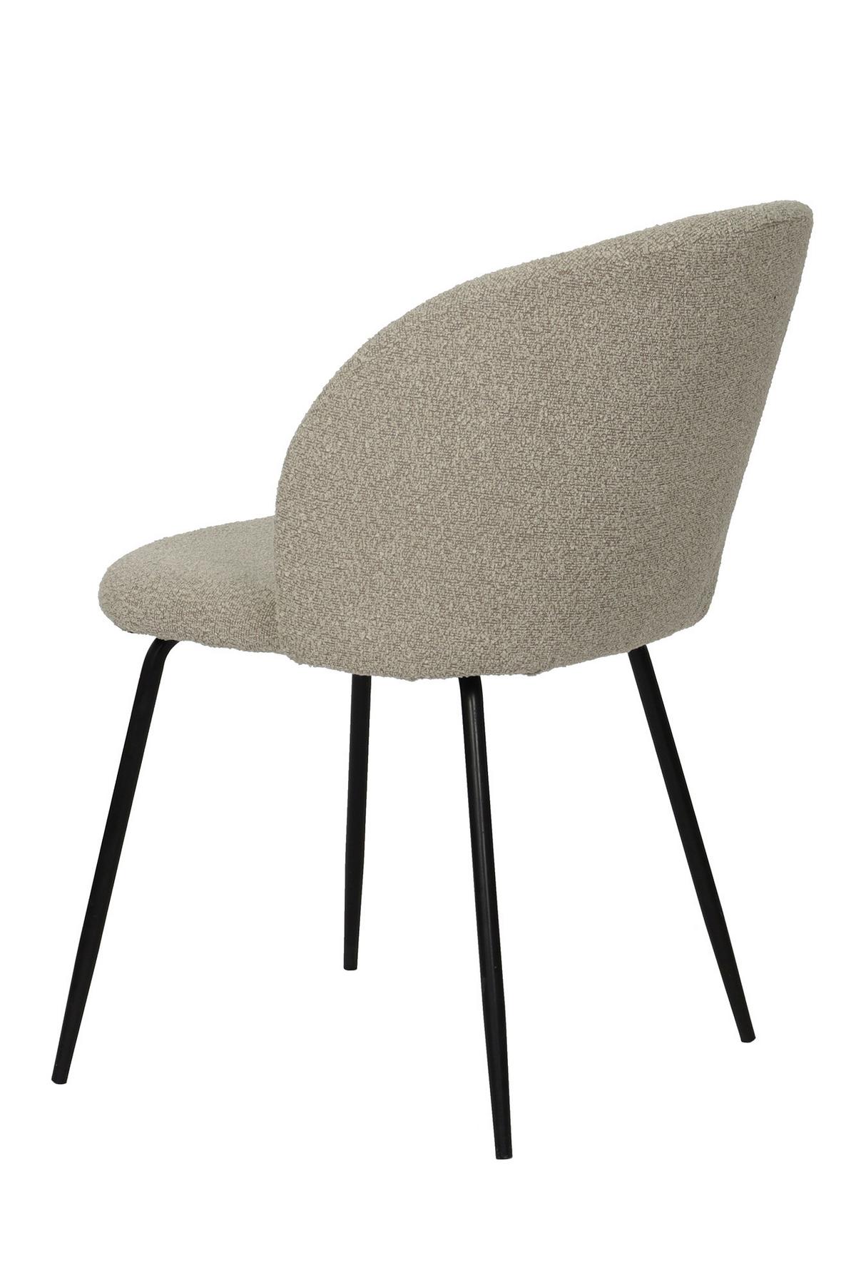 STUHL-SET Schwarz/Taupe 2-teilig - Taupe/Schwarz, MODERN, Textil/Metall (60/78/48cm) - MID.YOU
