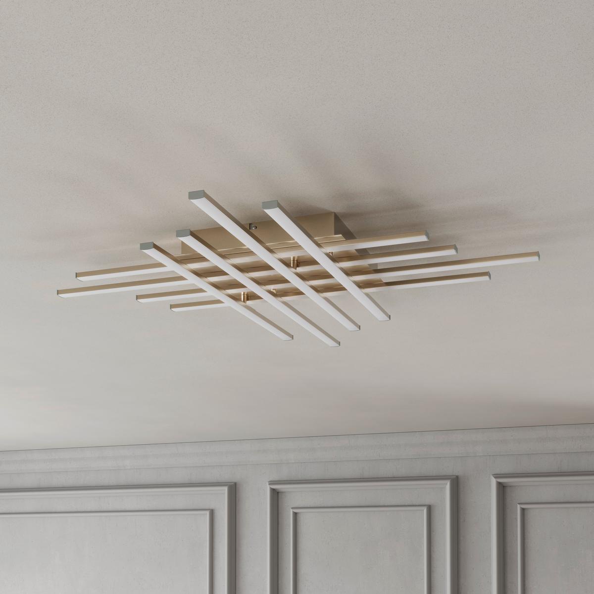 Led Mennyezeti Lámpa Cristina - cappuccino, Basics, műanyag/fém (71/71/7cm) - Luca Bessoni