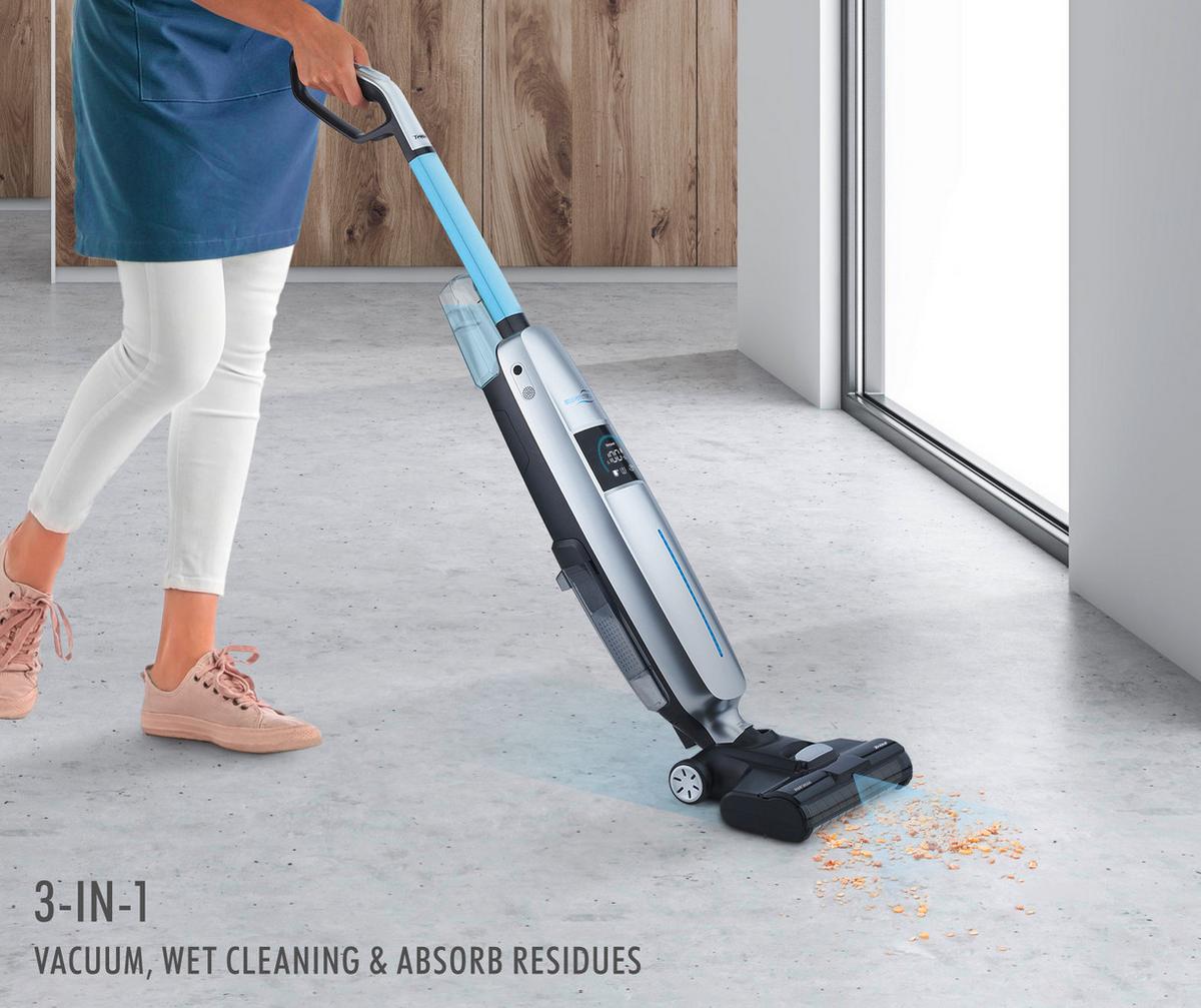 Hartbodenreiniger Wet Clean - Blau/Edelstahlfarben, Basics, Kunststoff (83/32,2/22,50cm) - Trisa Electronics