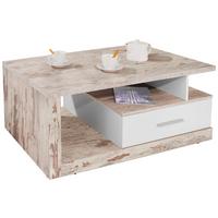 Stauraum-couchtisch Iguan In Fresco Dekor - Hellgrau/Weiß, MODERN (110/45/67cm)