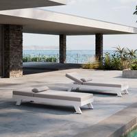 ZAHRADNÍ LEHÁTKO SUSA - světle šedá, Moderní, kov/textil (200/64/40cm) - Bessagi Garden