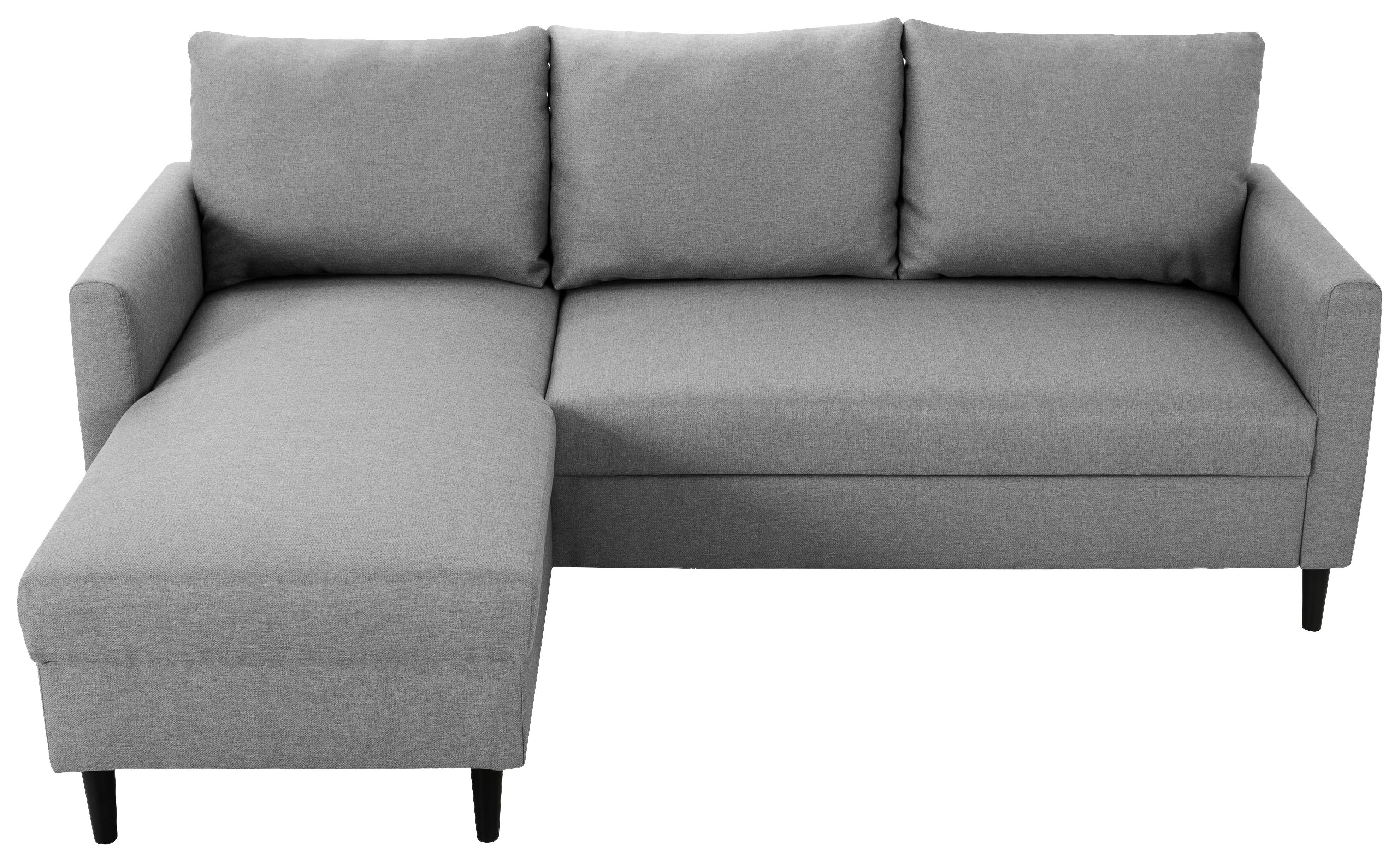 Ecksofa Tweety Grau 192x138 cm - Schwarz/Grau, Basics, Textil (137/192cm) - P & B