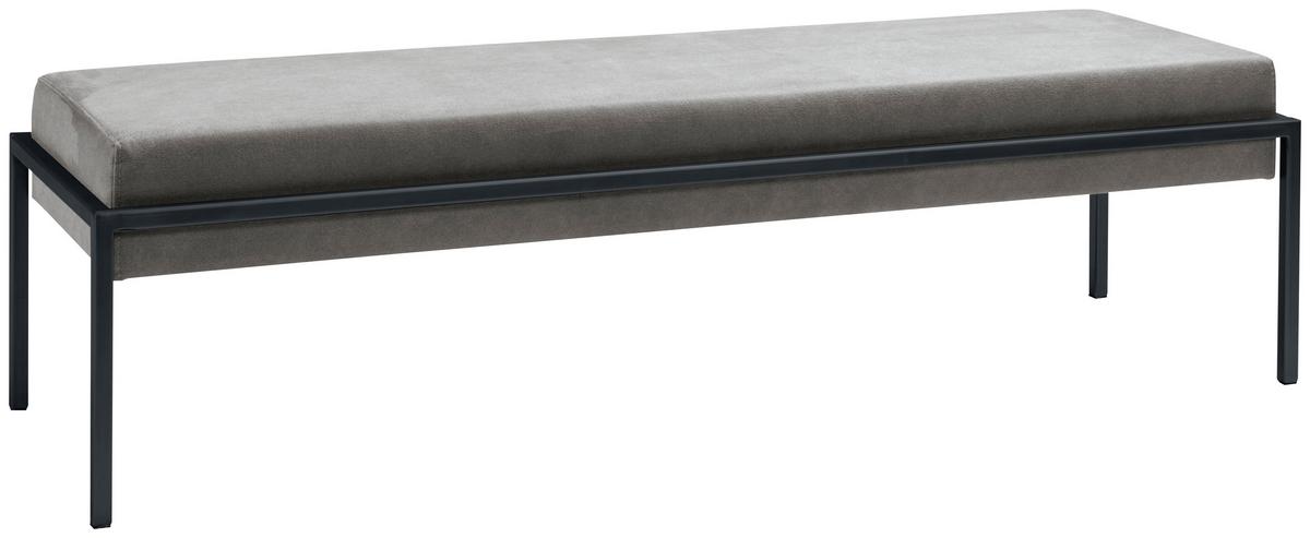 Bettbank Accessoires Anthrazit, Grau B: 144 cm - Anthrazit/Grau, Design, Textil (144/38/44cm) - Hasena