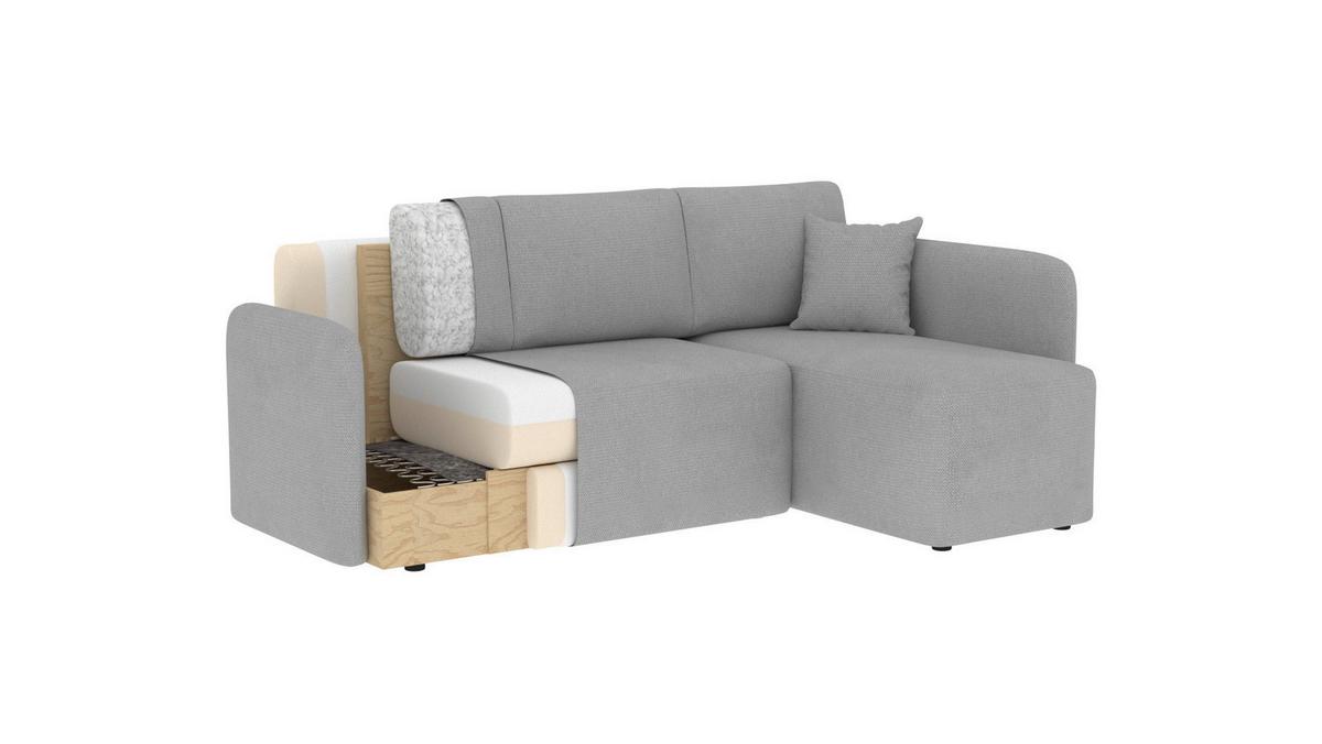 Ecksofa Hadson Beige S: 206x150 Cm - Beige/Schwarz, Design, Textil (206/150cm) - P & B