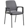 Besucherstuhl Pisa - Schwarz/Grau, MODERN, Kunststoff/Textil (60/85/55cm)