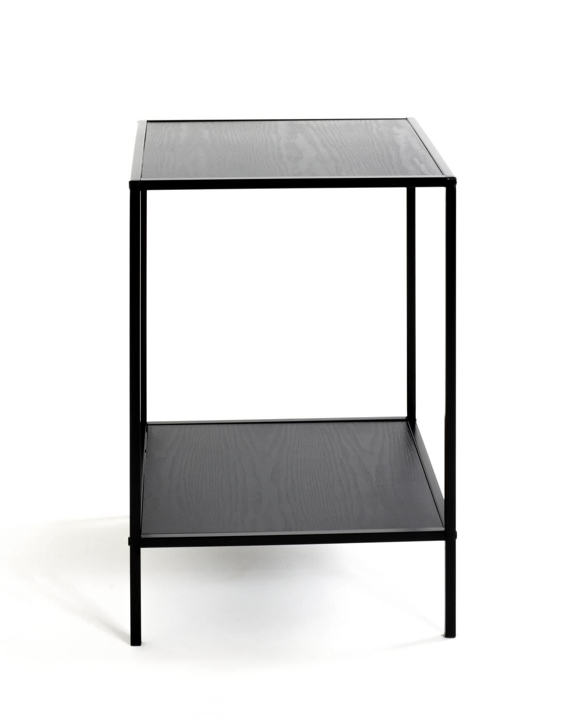 Kisasztal Mira - fekete, Modern, faalapú anyag/fém (40/60/40cm)