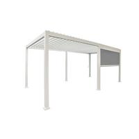 Pavillon-rollo Mirador B: 400 Cm, Wetterfest - Weiß/Grau, MODERN, Textil/Metall (400/250/10cm) - Gardenson
