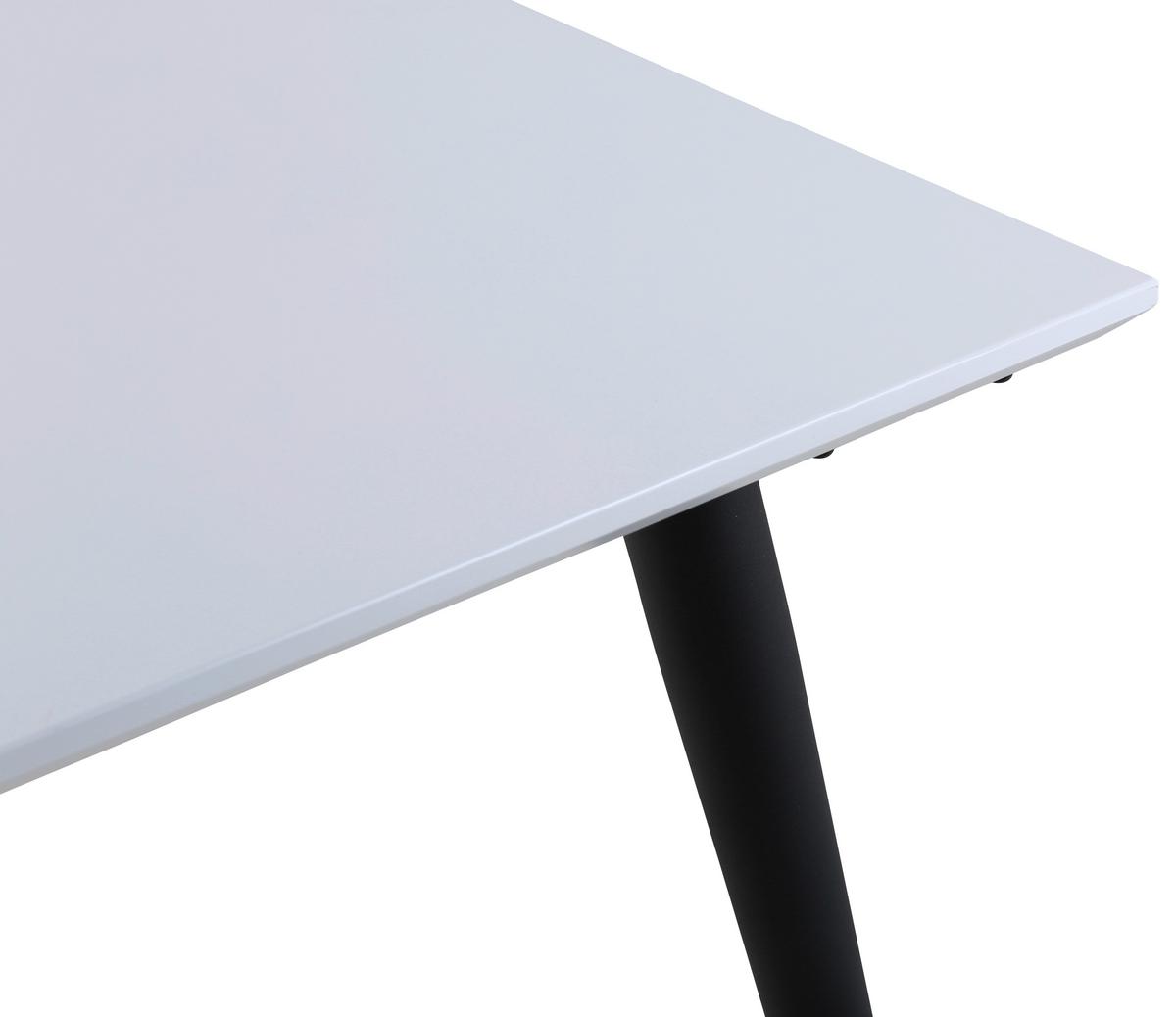 Esstisch Jimmy - Schwarz/Weiß, Design, Kunststoff/Metall (195/90/76cm) - Livetastic