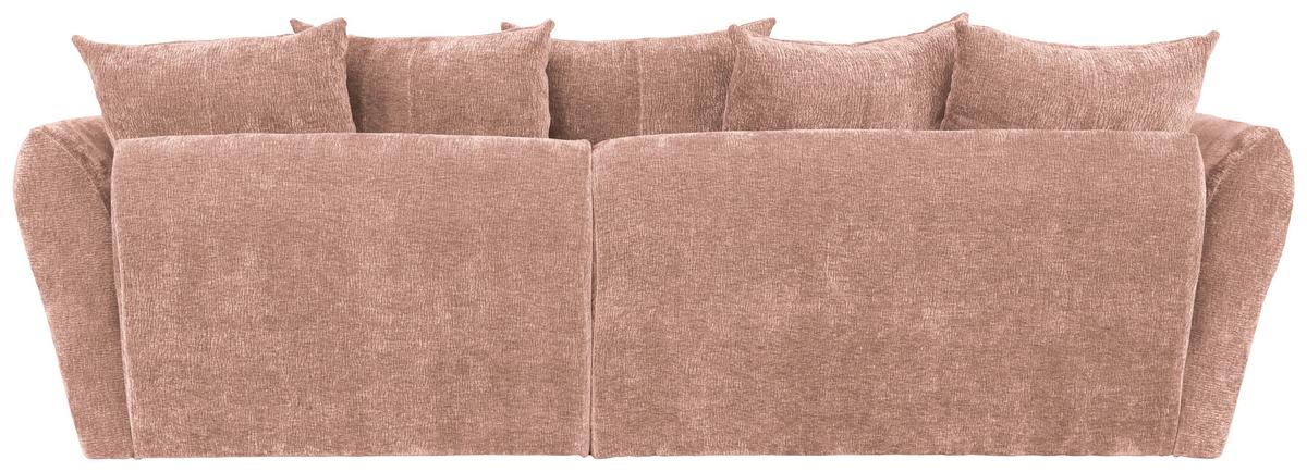 Univerzálna sedačka CAMMELLIO, ružová ženilka, 7 vankúšov - čierna/ružová, Modern, textil (296/189cm) - Mömax