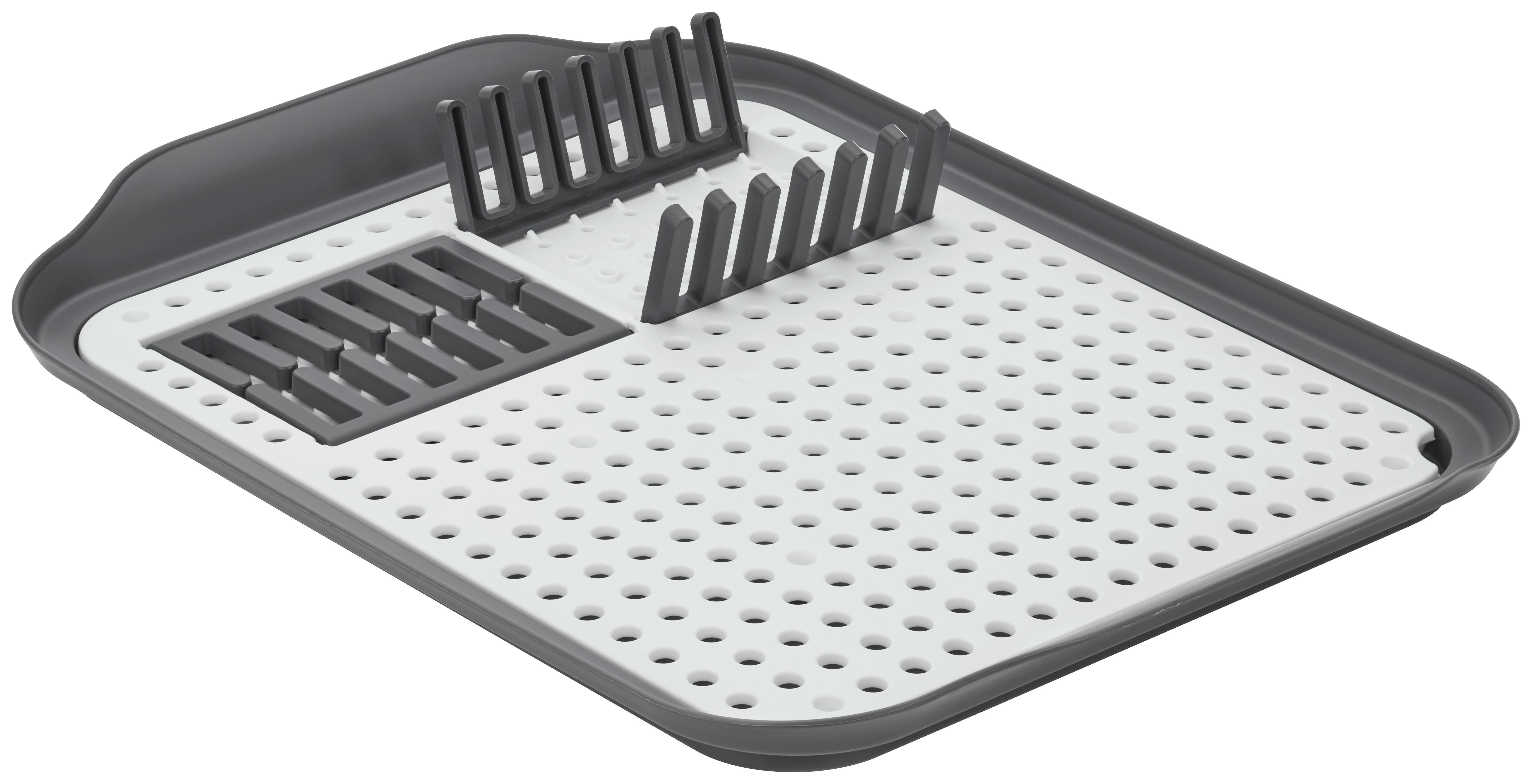 Odkvapkávač na riad Smart - antracitová, Modern, plast (41,5/30/3,8cm) - Modern Living