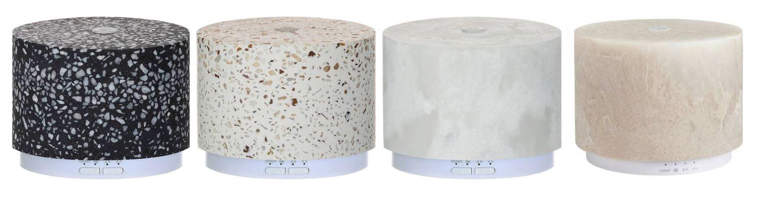 ARÓMA DIFUZÉR AROMA - čierna/sivá, plast/kameň (12,2/9,6cm) - Modern Living