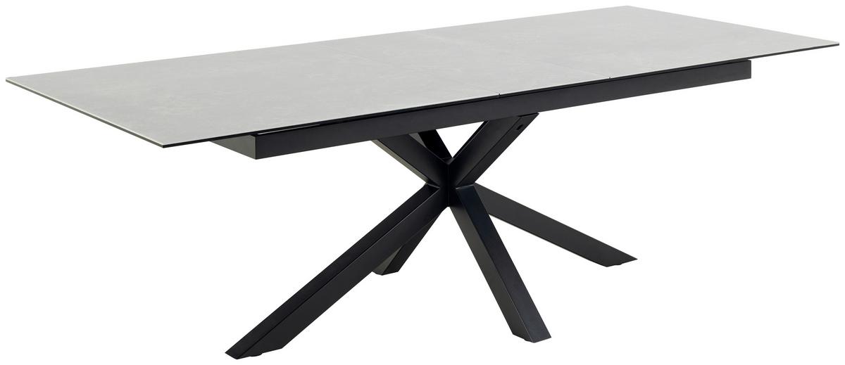 Esstisch ausziehbar Heaven 200-240x100x76cm Schwarz/Weiß - Schwarz/Weiß, Trend, Keramik/Metall (200-240/100/76cm) - MID.YOU