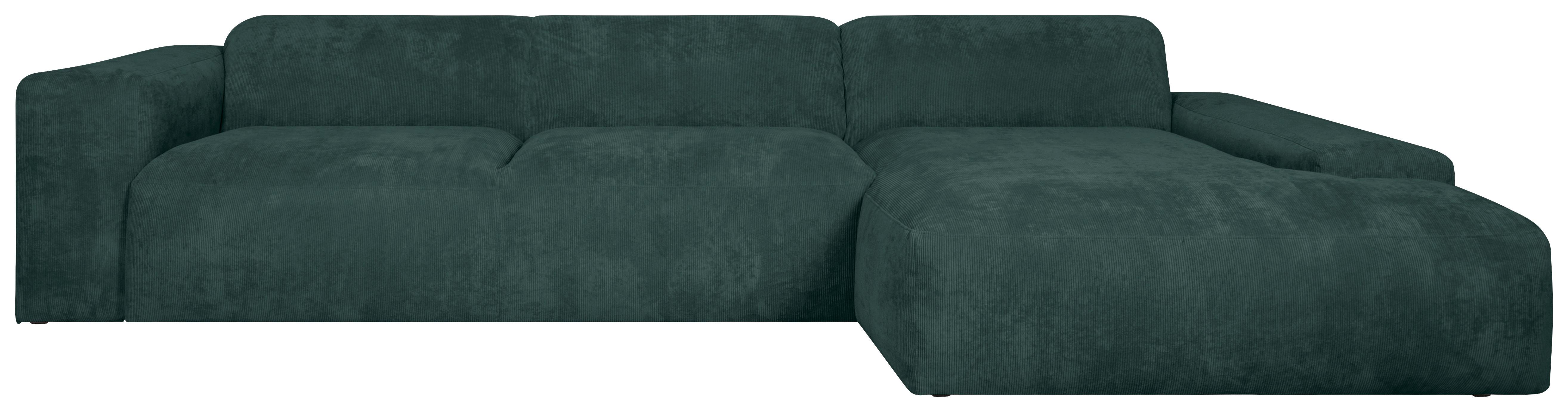 ECKSOFA Hannah Grün 343x170 cm - Schwarz/Grün, Design, Textil (343/170cm) - MID.YOU