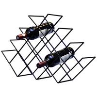 Weinregal Florenz - Schwarz, MODERN, Metall (57/36/14cm)