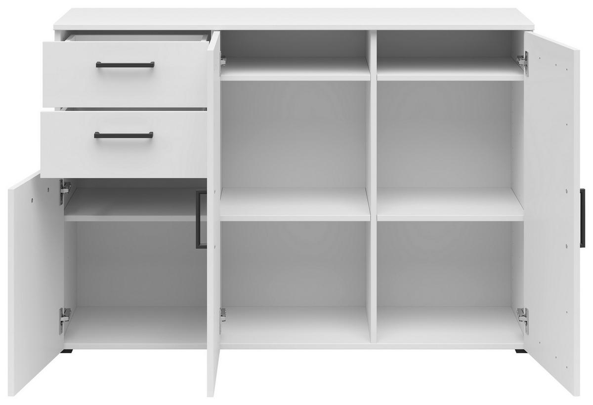 Komoda MULTISTAURAUM š: 120 cm - bílá/černá, Moderní, kompozitní dřevo/plast (120/83/40cm)