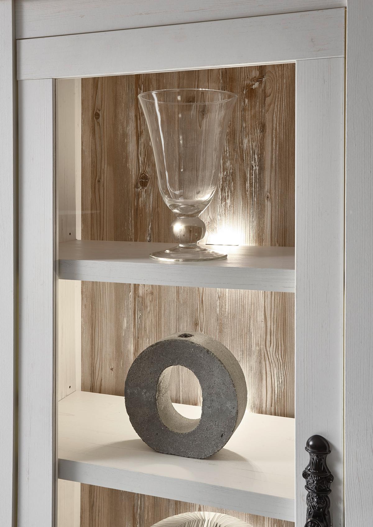 Wohnwand Florenz Pinienfarben/Hellbraun B:296cm - Hellbraun/Eichefarben, Design, Holzwerkstoff (296/201/44cm) - MID.YOU