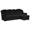 Ecksofa Boston Schwarz Chenille - Schwarz, KONVENTIONELL, Textil (262/165cm) - Livetastic