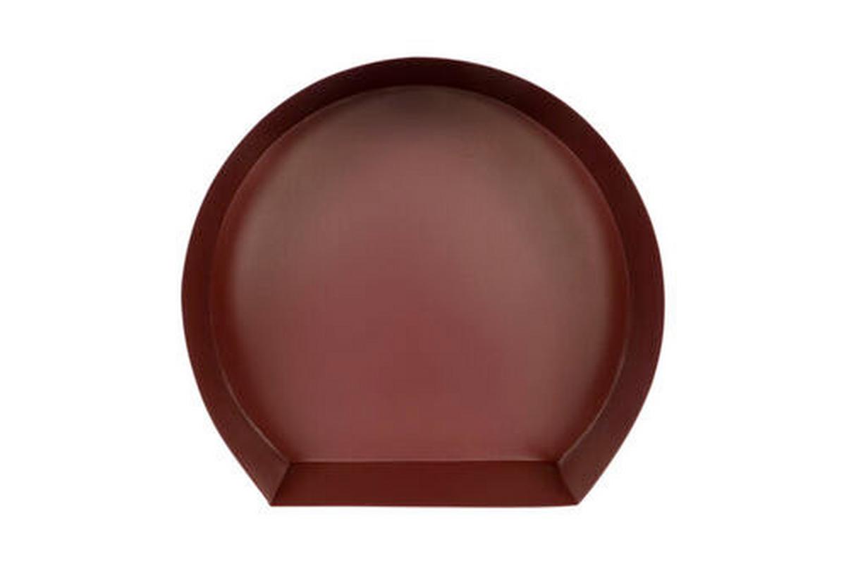 Wandregal-set Triple 3-teilig B:27-39,5 Cm Rot/bordeaux/gold - Bordeaux/Goldfarben, MODERN, Metall (27-39,5/26-37,5/12cm) - Kayoom