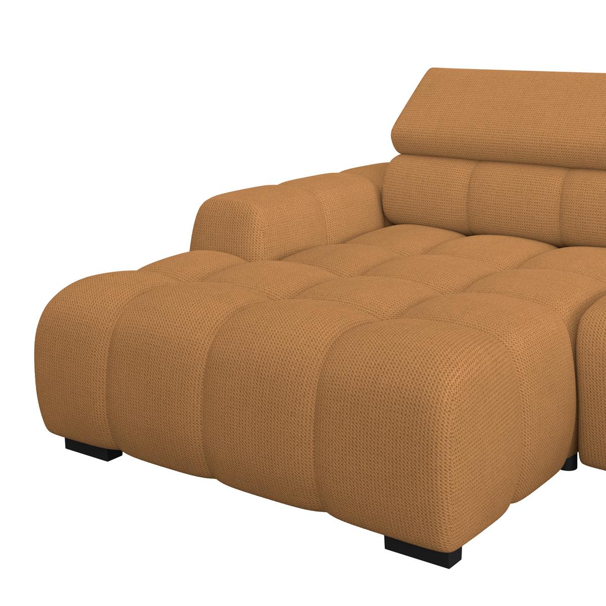 Ecksofa Fargo S Dunkelbraun, B: 168cm - Rostfarben/Dunkelbraun, Trend, Textil (168/285cm)