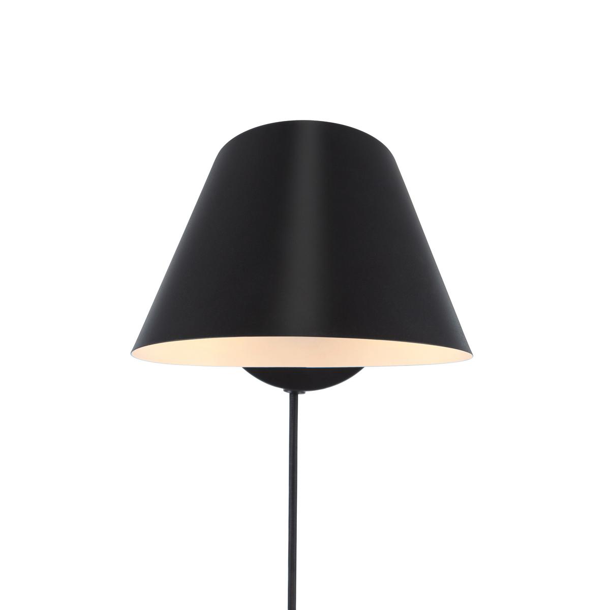 Wandleuchte Stay Wl Schwarz D: 15 cm - Schwarz, Design, Metall (15/11,7cm) - Nordlux