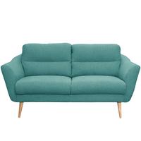 2,5-Sitzer Tromso Türkis B: 187 cm - Türkis/Buchefarben, Design, Textil (187/87/88cm) - Livetastic