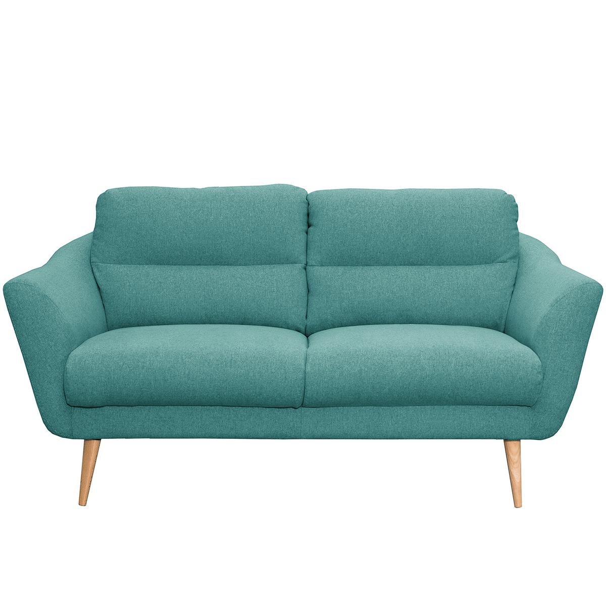 2,5-Sitzer Tromso Türkis B: 187 cm - Türkis/Buchefarben, Design, Textil (187/87/88cm) - Livetastic