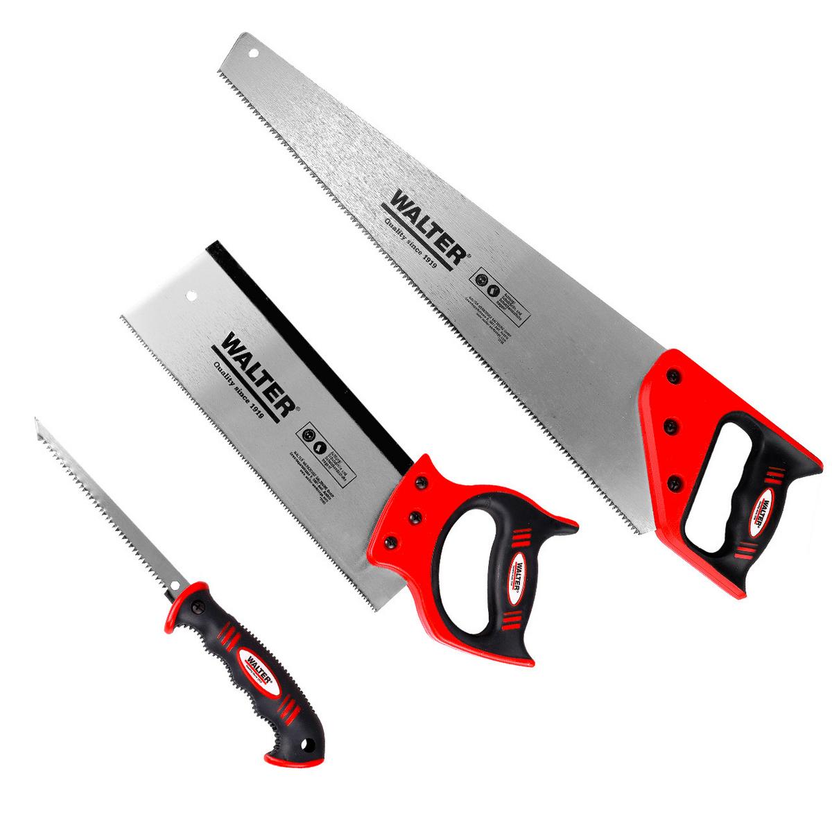 Handsäge 3 Teilig - Rot/Schwarz, Basics, Kunststoff/Metall (16/69/4cm)