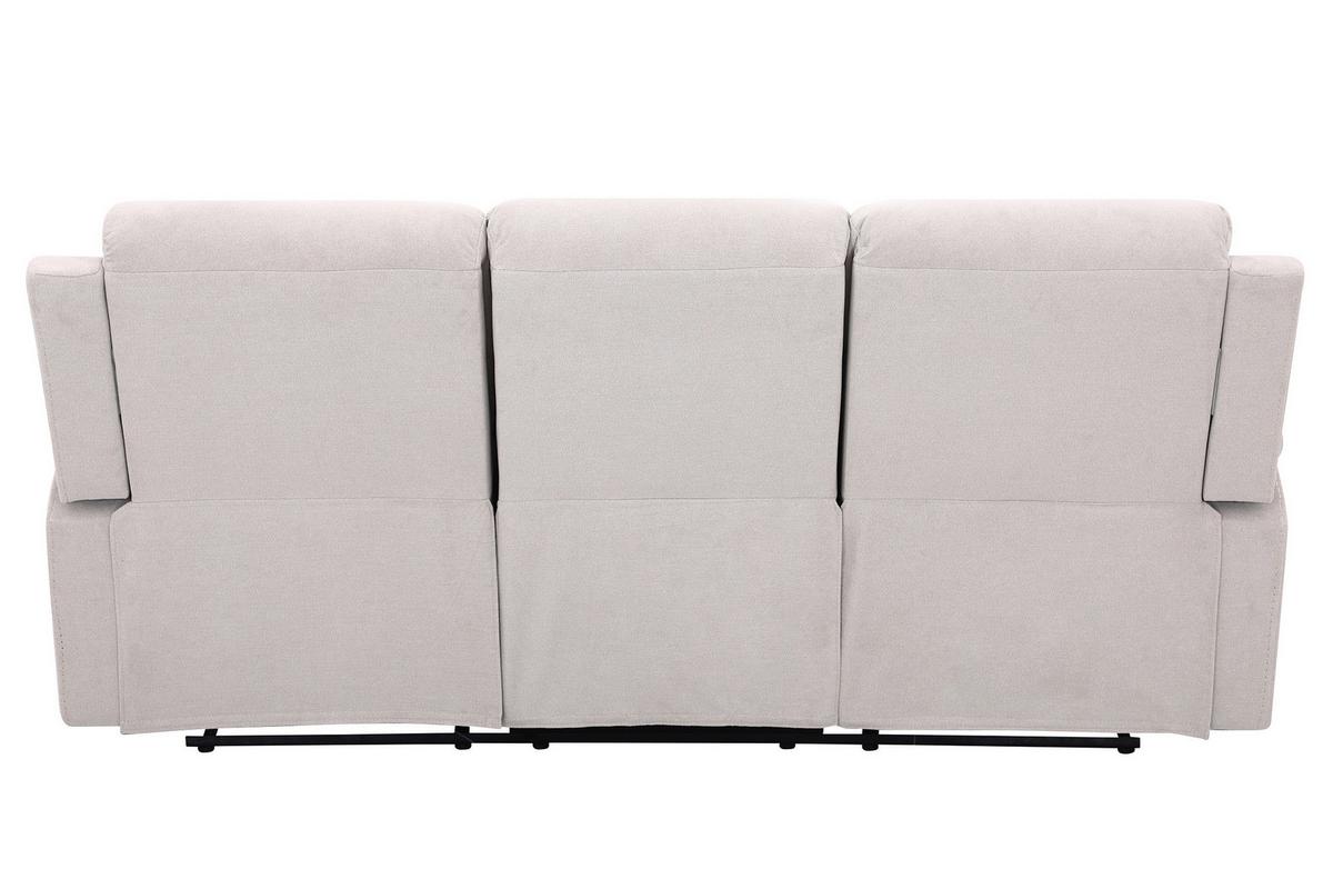 Trojmiestna relaxačná pohovka, MANCHESTER, béžová - čierna/béžová, Konventionell, textil/plast (208/102/93cm) - Based