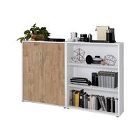 Aktenschrank Office Edition Weiß/eiche Dekor B: 168,8cm - Eichefarben/Weiß, MODERN, Holzwerkstoff (168,8/113,6/33cm) - MID.YOU