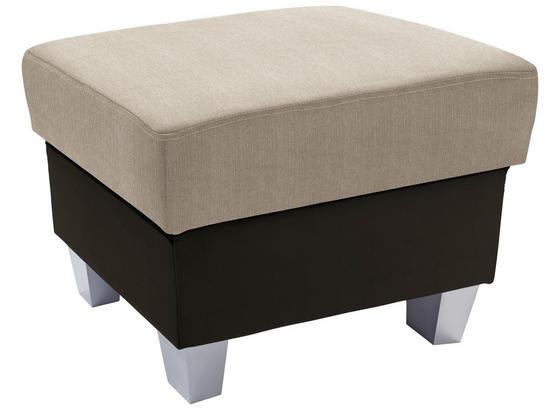 Sedací Kostka Portland - tmavě hnědá/světle šedá, Konvenční, kov/dřevo (68/43/47cm) - Ombra Sedací Kostka Portland - tmavě hnědá/světle šedá, Konvenční, kov/dřevo (68/43/47cm) - Ombra