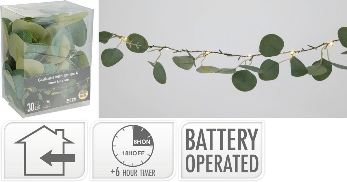 Eukaliptusz Girland Eukaliptusz Girland - zöld, Basics, műanyag (290cm)