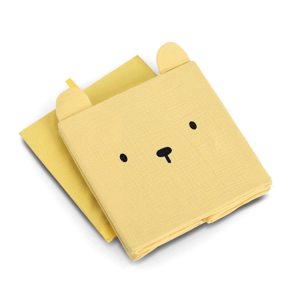 Aufbewahrungsbox 'Bär' gelb, ca.28x28x28 cm - Gelb, Textil (28/28/28cm)
