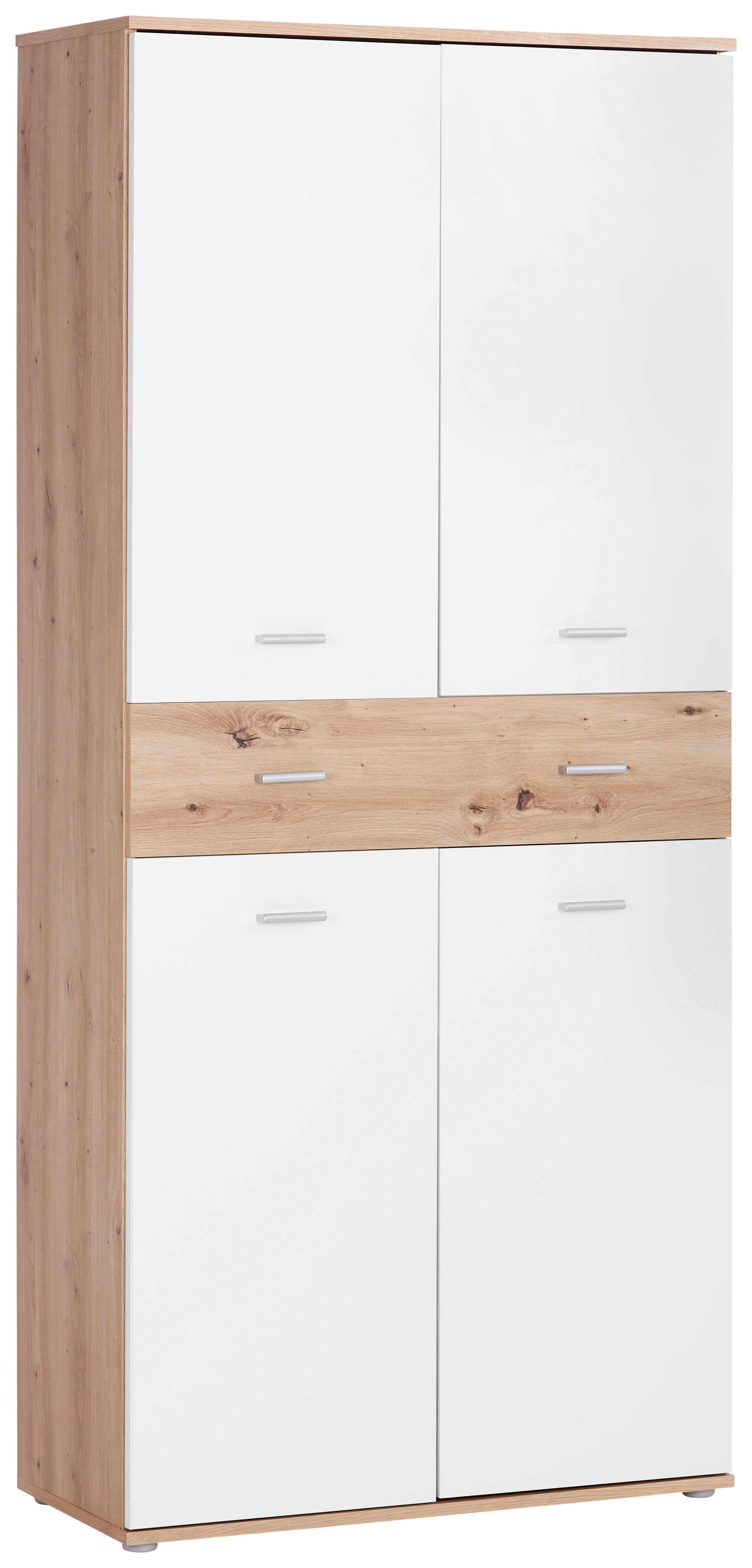 SKRINKA NA TOPÁNKY KÖLN - biela/farba duba, Modern, kompozitné drevo/plast (85/190,8/37,7cm)