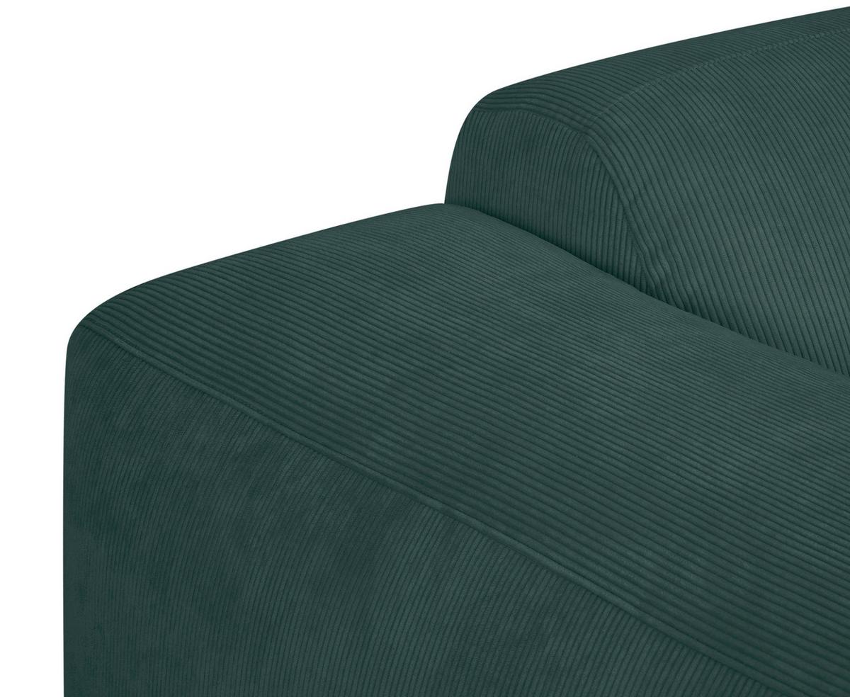 3-sitzer-sofa Hannah Grün B: 247 Cm - Schwarz/Grün, Design, Textil (247/75/104cm) - MID.YOU