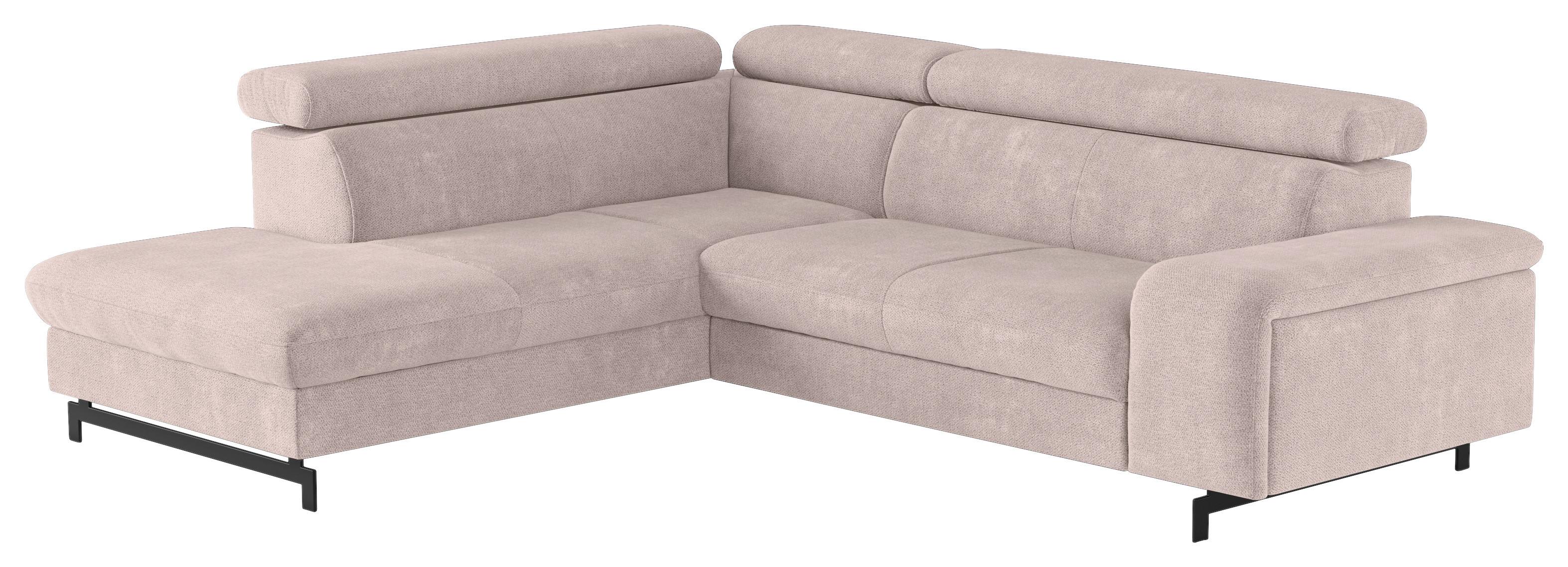 Ecksofa mit Bettkasten Emma Creme 215x262 cm - Blau/Creme, Textil (215/262cm) - MID.YOU