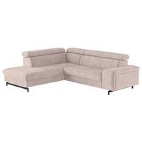 Ecksofa mit Bettkasten Emma Creme 215x262 cm - Blau/Creme, Textil (215/262cm) - MID.YOU